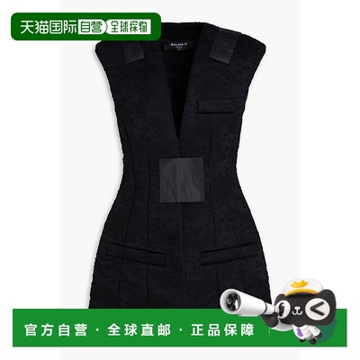 1h可退 潮奢 Balmain 巴尔曼 女士 嵌花棉混纺蕾丝背心 YF0SA165M