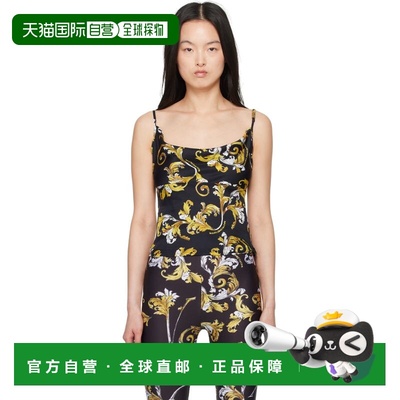 1h可退 潮奢 versace 范思哲 女士 黑色 Outline Barocco 吊带背