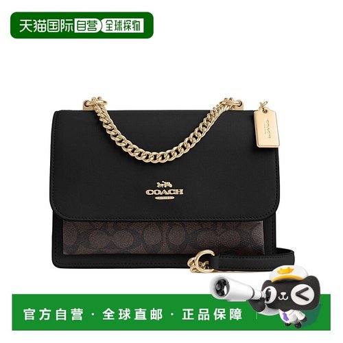 COACH 女士双肩包 CV978IMXAQ AW2024 黑色 徽标斜挎包