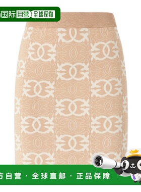 PINKO 女士半身裙 106040A2YDC4Z AW2025 米白色 logo图案针织半