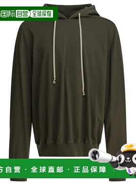 RICK OWENS 男士卫衣 RU02E1281BA25 AW2025 军绿色长袖帽衫