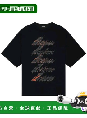 WE11DONE 男士T恤 WDTT025751UBK AW2024 黑色 短袖T恤