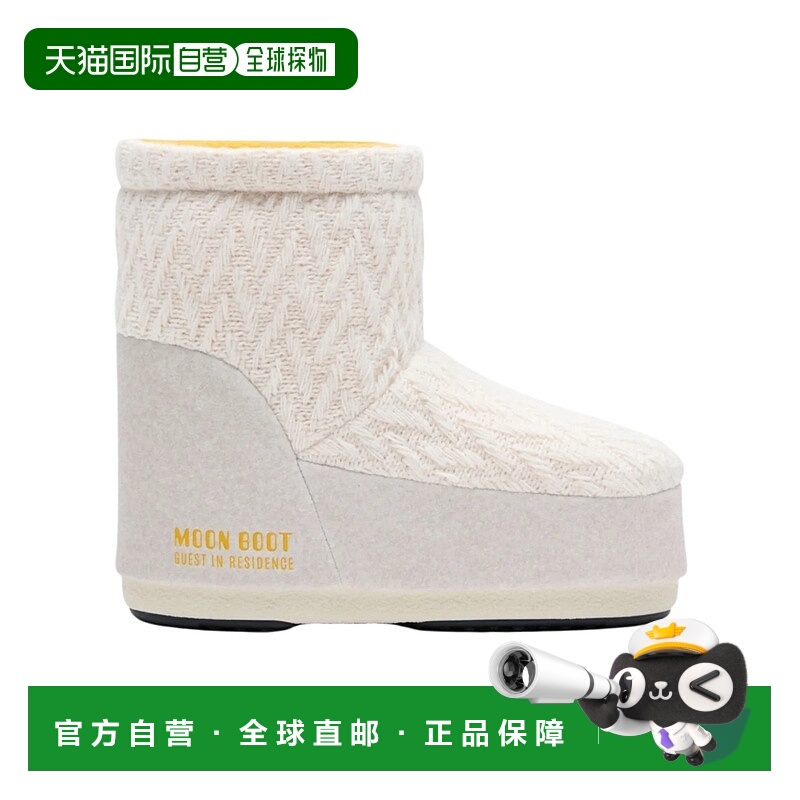1h可退 MOON BOOT 女士雪地靴 80D1409750L032 CO 白色 圆头短筒