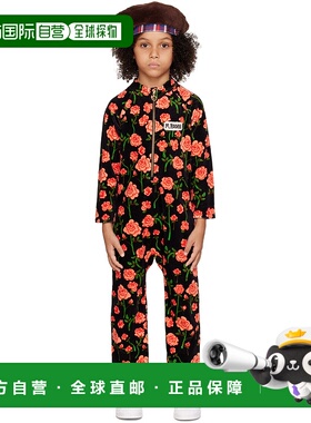 1h可退 潮奢 Mini Rodini 女童 黑色 Roses 儿童连身裤童装 22740