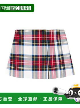 1h可退 潮奢 il gufo 女童 格子褶裥半身裙童装 colorful花色 舒