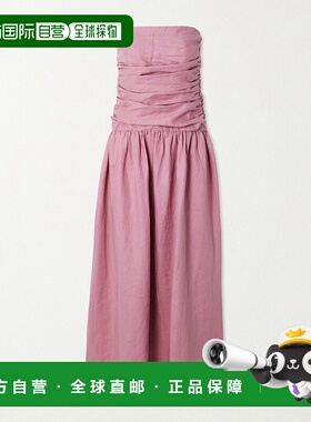 1h可退 潮奢 FAITHFULL THE BRAND 女士 Sacha 褶皱褶裥亚麻长款