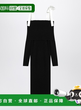 1h可退 潮奢 ROTATE BIRGER CHRISTENSEN 女士 bows 黑色中长连衣