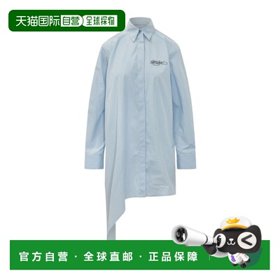OFF-WHITE 女士连衣裙 2FU00398TW489 AW2026 蓝色 衬衫连衣裙