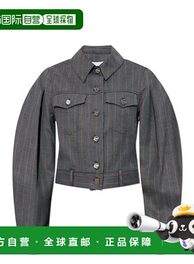 GANNI 女士夹克 W07607013205 AW2025 灰色 Jacket with pinstrip