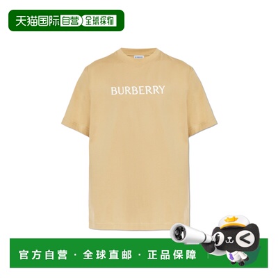 BURBERRY 男士T恤 8122390B8626FLAX SS2026 浅棕色上衣男装