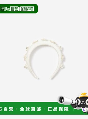 1h可退 SELF-PORTRAIT 女童帽子 RS26738HW SS2026 白色 花朵缎面