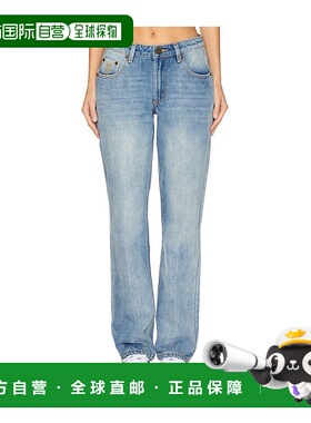 1h可退 潮奢 One Teaspoon 女士 Truckers 中长束腰直筒牛仔裤 26