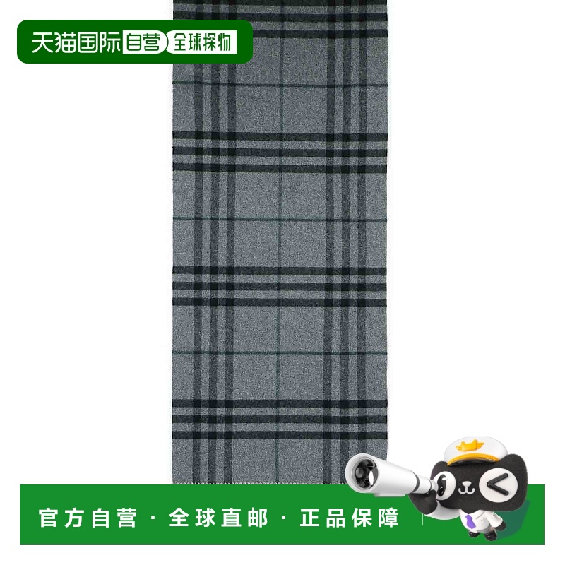 BURBERRY 男士围巾 8113942 AW2025 灰色 Grey Cashmere Scarf