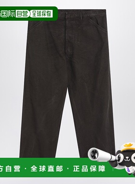 1h可退 潮奢 Prada 普拉达 男士 复古效果棕色棉质裤子 SPH448OOO