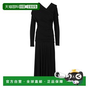 GANNI 女士连衣裙 T4213099 AW2025 黑色 Ruffled Dress
