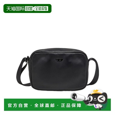 1h可退 DIESEL 男士单肩包 X10242P2809T8013 SS2025 黑色 Rave