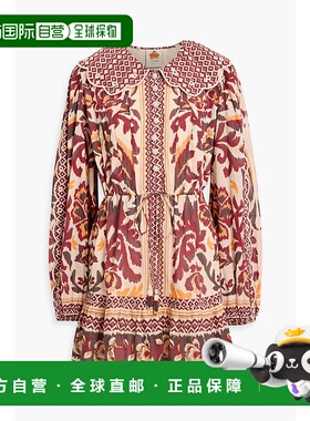 1h可退 潮奢 FARM RIO 女士 印花棉纱迷你连衣裙 325339TOUCANSSC