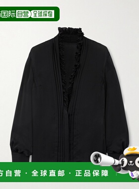 潮奢 Tom Ford 汤姆 福特 女士 荷叶边细褶真丝乔其纱衫 CA3281FA