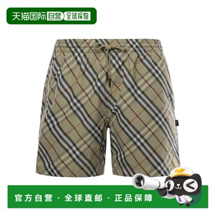 BURBERRY 男士短裤 8121537 SS2026 花色 Check Swim Trunks