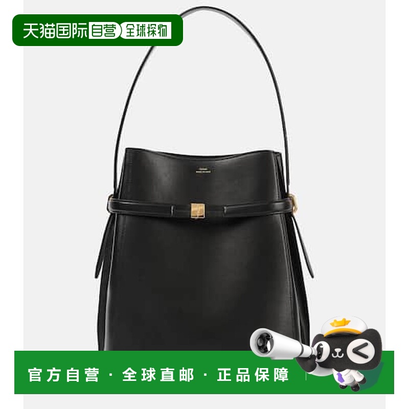 1h可退 潮奢 TOTÊME 女士 皮革水桶包 black黑色 舒适时尚