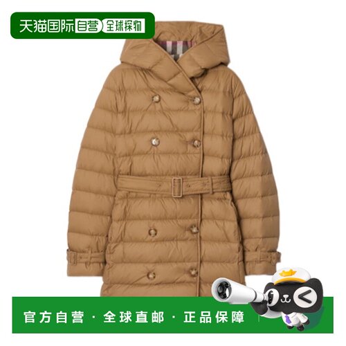 1h可退 burberry 女士 羽绒服连帽博柏利外套
