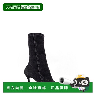 黑色 DIESEL AW2024 Y03413P6078T8013 尖头短筒靴 女士高跟鞋