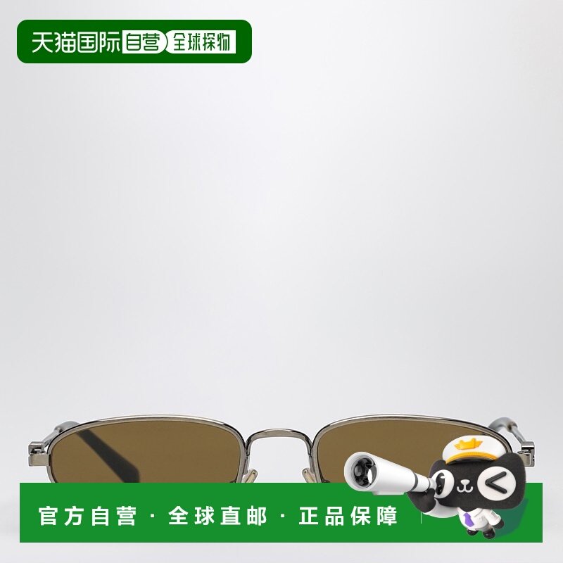 潮奢 Miu Miu 缪缪 男士 gold/Dark 徽标复古棕色太阳眼镜 0MUA52