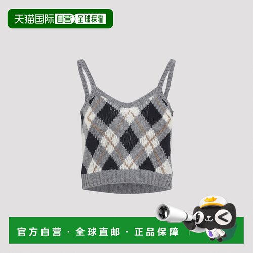 PRADA 女士运动背心 P29B87SOOO172DF0031 AW2025 灰色