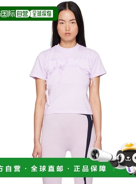 1h可退 潮奢 Ottolinger 女士 紫色 Distressed Otto Fitted T 恤