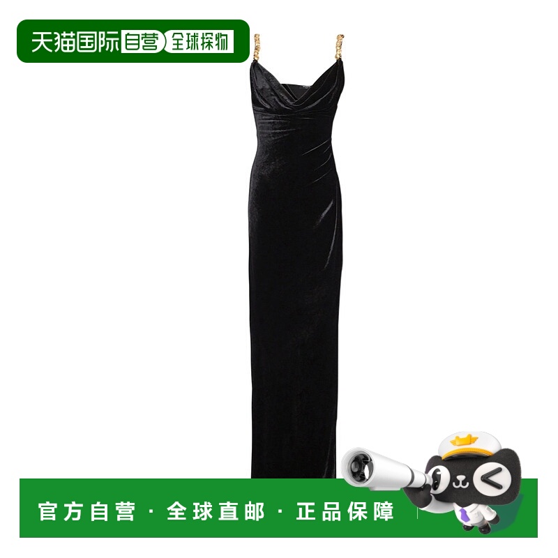 1h可退 BALMAIN 女士连衣裙 FF1RN290PC98EAD AW2025 黑色 吊带连