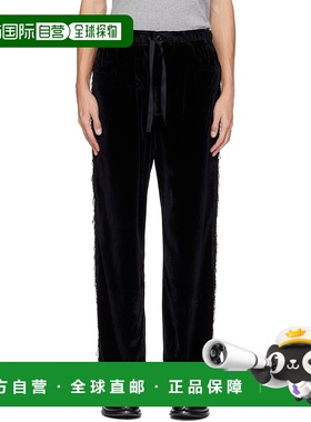 1h可退 潮奢 Needles 男士 黑色 Fringe String Easy 长裤 PU233