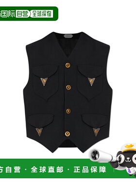1h可退 VERSACE 男士马甲 10257691A183051B000 AW2026 黑色