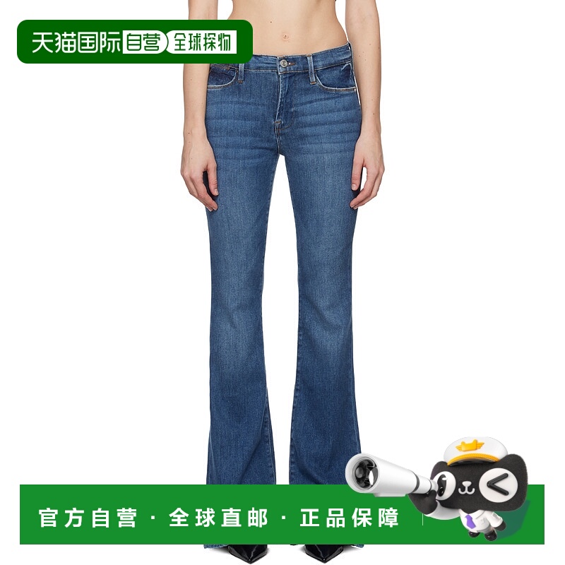1h可退 潮奢 Frame Denim 女士 蓝色 Le High Flare 牛仔裤 LHF80
