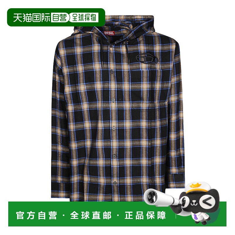 1h可退 DIESEL 男士卫衣 A194460AJFIS9XXA AW2025 花色 格纹衬衫