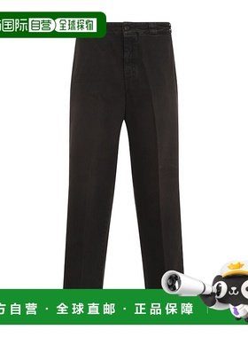 PRADA 男士休闲裤 GEP272S182142DF0631 AW2024 棕色直筒裤