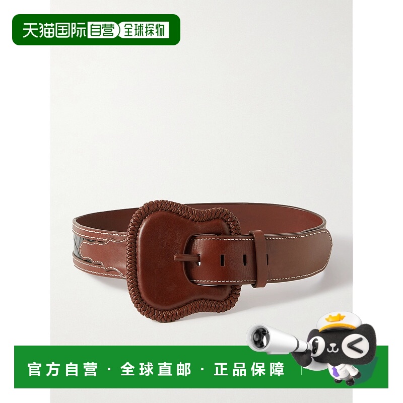 潮奢 JOHANNA ORTIZ 女士 Leeward 光滑鳄鱼纹皮带腰带 AC01890WO