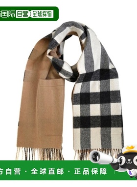 BURBERRY 女士围巾 3895219 白色 Check Scarf博柏利
