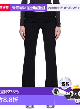 1h可退 潮奢 SKIMS 女士 黑色 Soft Lounge Foldover 紧身裤 APLP