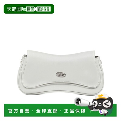 DIESEL 女士斜挎包 X10202PR227T1003 AW2025 白色 Play 翻盖单肩