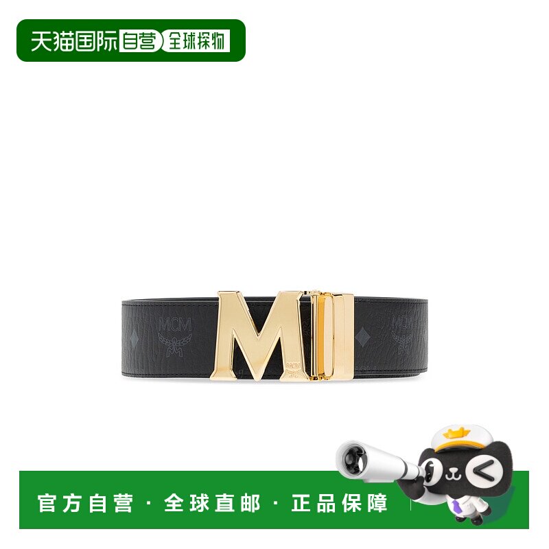 MCM 男士腰带 MXBAAVI03BK0BLACK CO 黑色 Belt with logo皮带