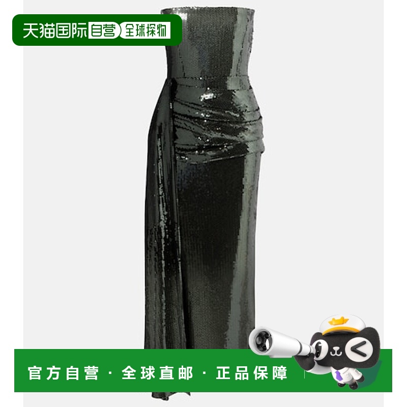 1h可退 潮奢 ALEX PERRY 女士 垂褶珠片束腰连衣裙