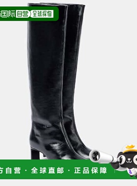 1h可退 潮奢 KHAITE 女士 Ona 55 皮质及膝靴子 black黑色 舒适时