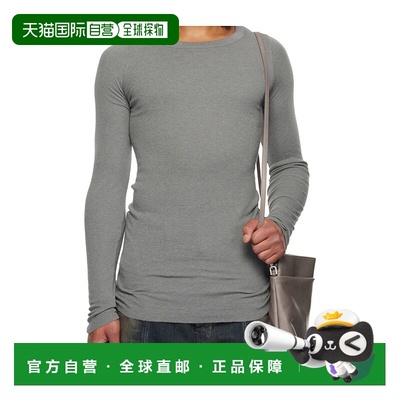 RICK OWENS 男士T恤 RU02E1250RJR06 AW2025 灰色男装上衣