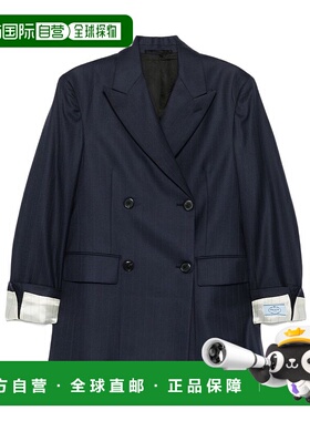 PRADA 女士西服 P549P16PSSOOOF0008 SS2025 蓝色 双排扣西装外套