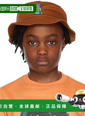 1h可退 潮奢 Brain Dead 女童 独家发售橙色 Bear Brain 儿童渔夫