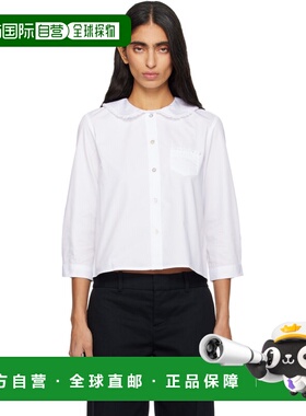 1h可退 潮奢 Sandy Liang 女士 白色 Buell 衬衫 F25T094F179