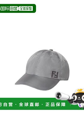 FENDI 男士帽子 FXQ230AWTOF0RTU SS2026 灰色 防水尼龙棒球帽