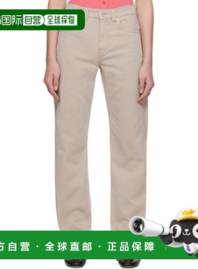 1h可退 潮奢 J.W. Anderson 女士 灰褐色 Twisted Slim Leg 牛仔