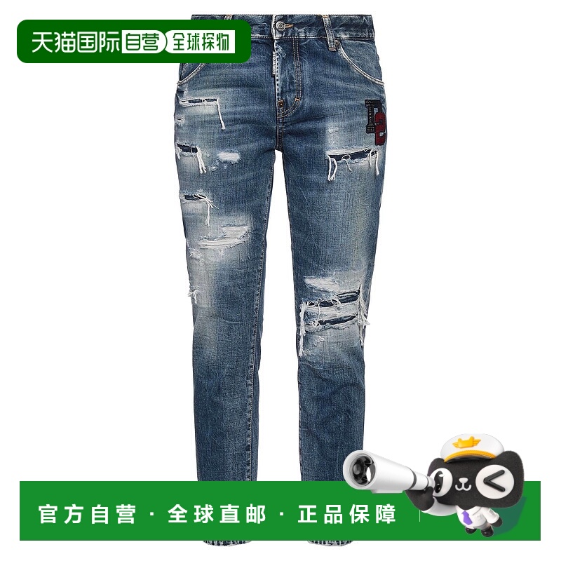 1h可退 潮奢 Dsquared2 二次方 女士 牛仔长裤 blue蓝色 舒适时尚