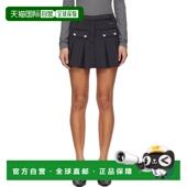 黑色刀褶短裙 1h可退 W0517Phan 甘尼 女士 潮奢 GANNI